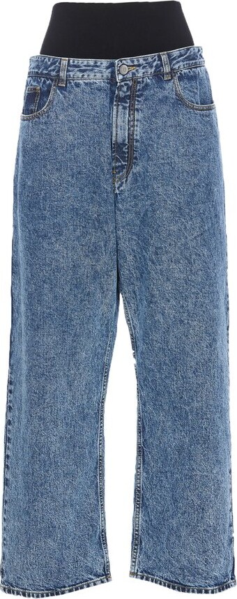 【Alaia】Twisted Jeans Alaïa Twisted low-rise wide-leg jeans - Jeans - Free