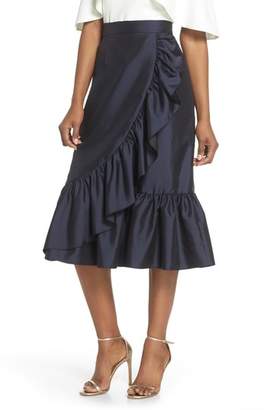 Eliza J Ruffle Midi Skirt