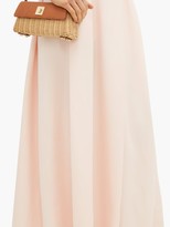 Thumbnail for your product : Thierry Colson Marieke Puff-sleeved Silk-twill Wrap Dress - Pink