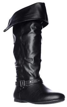 DOLCE by Mojo Moxy Duffy Foldover Knee High Boots, Black.
