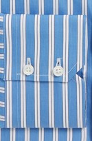 Thumbnail for your product : David Donahue Trim Fit Royal Oxford Stripe Dress Shirt
