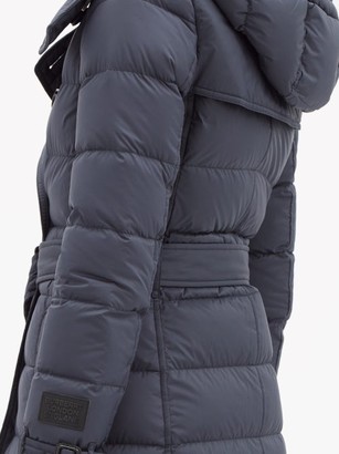 Burberry Arniston Double-breasted Quilted-shell Coat - Navy