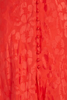 Thumbnail for your product : Sandro Azel silk-blend floral-jacquard midi dress