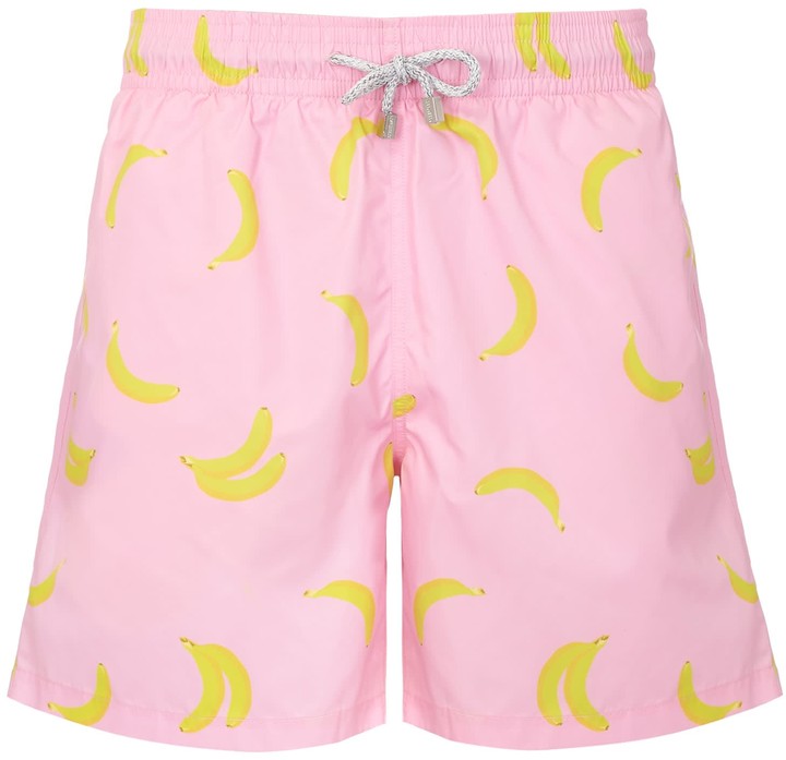 pink banana swim trunks