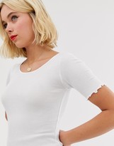 Thumbnail for your product : Brave Soul lovely top with lettuce hem