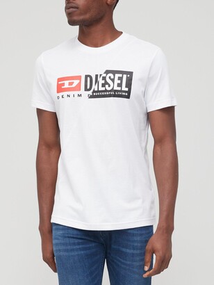 diesel peel logo t shirt mens