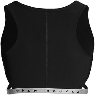 Palm Angels Logo Tape Bikini Top