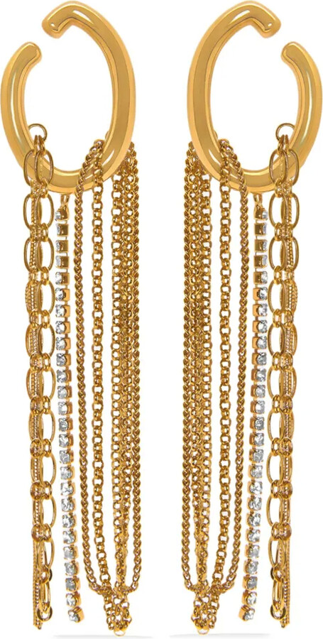 Oscar de la Renta O Chain fringed earrings