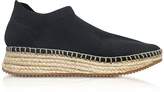 Thumbnail for your product : Alexander Wang Dylan Black Knit Low Top Sneakers w/Jute Sole