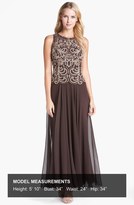 Thumbnail for your product : J Kara Beaded Mock Two-Piece Dress