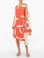 Thumbnail for your product : Pleats Please Issey Miyake Pause Abstract-print Plisse Dress - Orange Multi