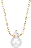 Thumbnail for your product : Mizuki 14K Yellow Gold, 7MM Freshwater Pearl & Diamond Solitaire Choker Necklace