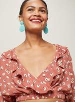 Thumbnail for your product : Miss Selfridge Rust Ruffle Wrap Blouse