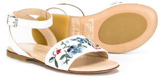 Ermanno Scervino embroidered flower sandals