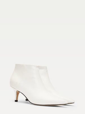 White Kitten Heel Ankle Boots | Shop 