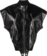 Leather Sleeveless Jacket 