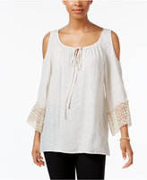 Thumbnail for your product : NY Collection Cold-Shoulder Top