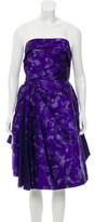 Thumbnail for your product : Oscar de la Renta Strapless Silk Dress w/ Tags Violet