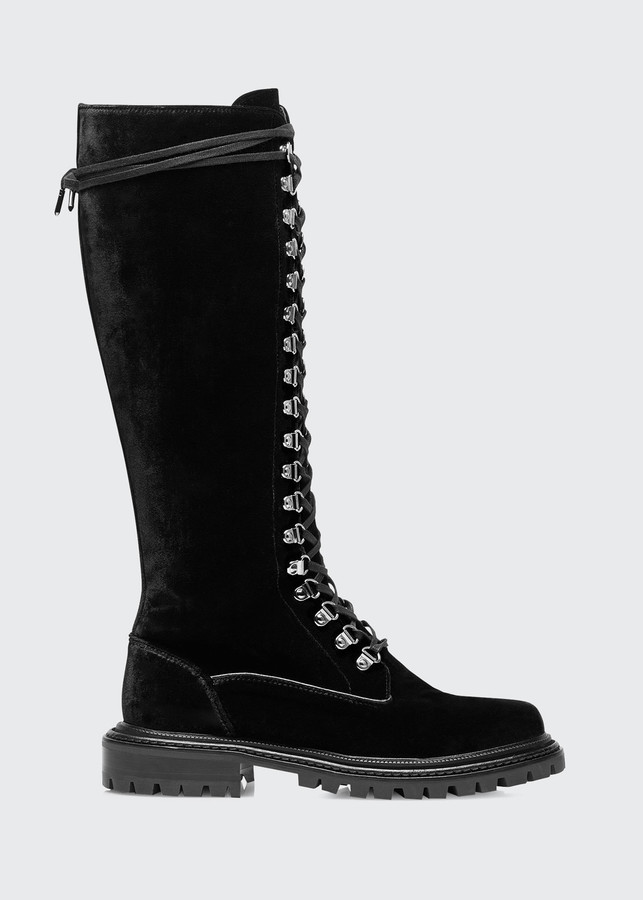 aquazzura velvet boots