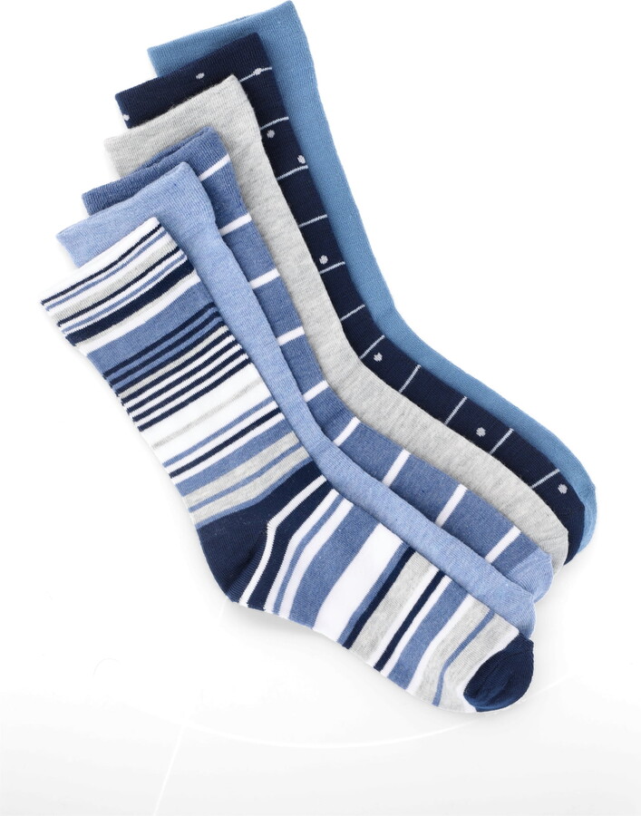 Joyspun Women’s Essentials Crew Dress Socks, 6-Pack, Fits Shoe Sizes 4-10