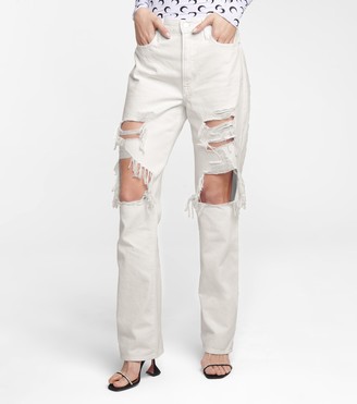 Frame Le Hollywood high-rise straight jeans