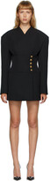 Thumbnail for your product : Balmain Black Grain De Poudre Wrap Jacket Dress