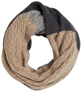 Thumbnail for your product : Hayden natural heather and charcoal grey colorblock cashmere snood