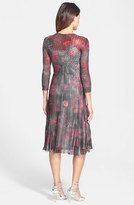 Thumbnail for your product : Komarov Floral Print Chiffon & Charmeuse A-Line Dress