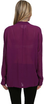 Thumbnail for your product : Nicole Miller Double Buttoned Blouse in Purple Byzantium