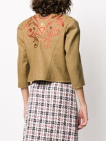 Thumbnail for your product : Christian Lacroix Pre-Owned 1990s Embroidered Collarless Jacket