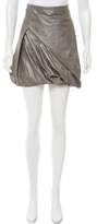 Thumbnail for your product : AllSaints Metallic Leather Skirt Silver Metallic Leather Skirt