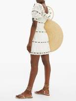 Thumbnail for your product : Zimmermann Honour Lace-insert Pintucked Cotton Mini Dress - Womens - White