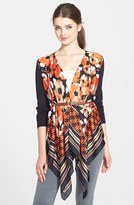 Thumbnail for your product : MICHAEL Michael Kors Woven Front Cardigan