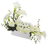 Thumbnail for your product : Alcott Hill Artificial Mixed Lily and Rose Floral Arrangement in Vase Flower/Leaves