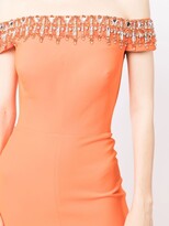 Thumbnail for your product : Jenny Packham Crystal Embellished Off-The-Shoulder Gown