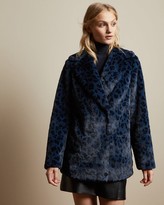 Thumbnail for your product : Ted Baker Leopard Print Faux Fur Coat