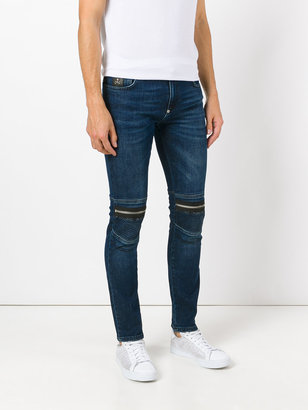 Philipp Plein zipped knee skinny jeans