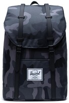 herschel supply co retreat backpack in black with rubberised straps