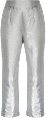 Isa Arfen Metallic Cropped Pants