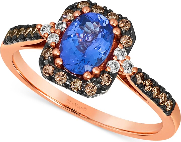 LeVian Blueberry Tanzanite (3/4 ct. t.w.) & Diamond (1/4 ct. t.w.) in 14k Rose Gold