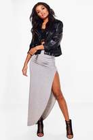 Thumbnail for your product : boohoo Ruched Side Jersey Maxi Skirt