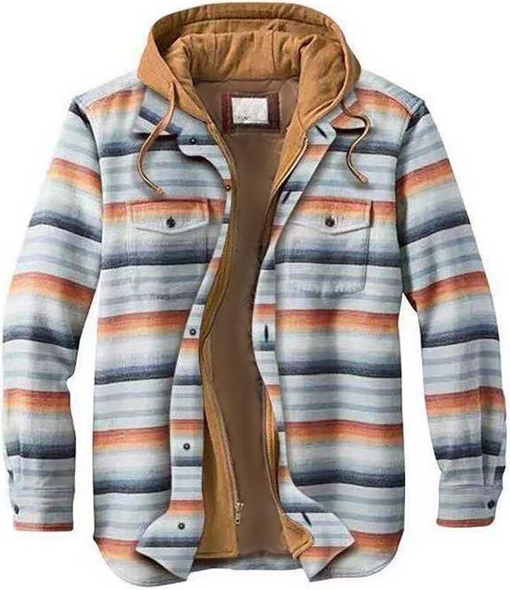 LCMTWX Waxed Canvas Men Fleece Pullover One Piece Light Weight Motorcycle Shacket Mens Hoodies