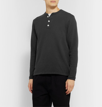 Velva Sheen Slim-Fit Garment-Dyed Cotton-Jersey Henley T-Shirt