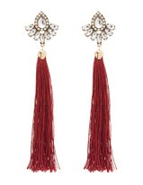 Thumbnail for your product : Charlotte Russe Embellished Tassel Earrings