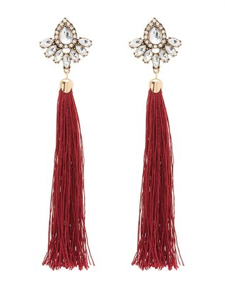Charlotte Russe Embellished Tassel Earrings