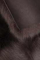 Thumbnail for your product : Karl Donoghue Reversible Shearling Gilet - Dark brown