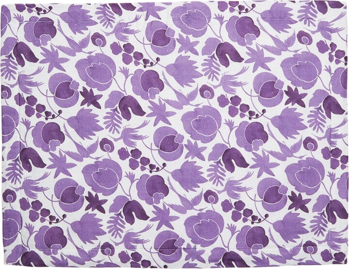 Placemats Set Of 2 (35X45) Wildbird Viola Small Purple