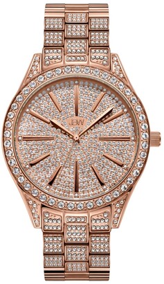 JBW Women's Cristal Diamond (1/8 ct.t.w.) 18k rose Gold Plated Stainless Steel Watch