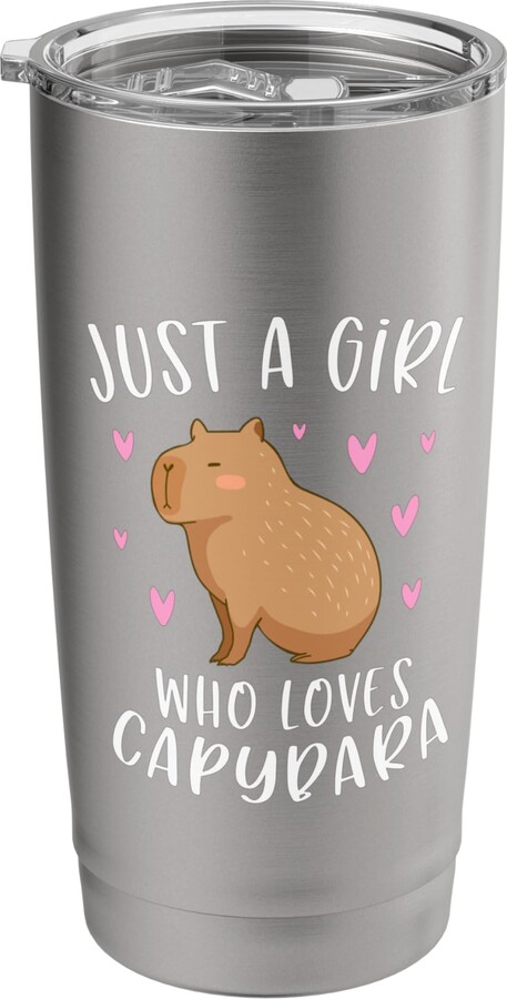 Funny Capybara Lovers Gifts For Girls Cute Capybara Just A Girl Who Loves Capybara Stainless Steel Insulated Tumbler