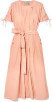 Thumbnail for your product : Jason Wu Collection - Belted Crinkled-taffeta Dress - Blush